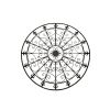 DunaWest 42 Inch Round Medallion Wall Mount Metal Accent Decor; Handmade Circle Design; Antique Black