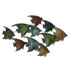 DunaWest Three Dimensional Hanging Metal Fish Wall Art Decor; Multicolor