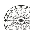 DunaWest 42 Inch Round Medallion Wall Mount Metal Accent Decor; Handmade Circle Design; Antique Black