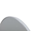 DunaWest 35 Inch Modern Oval Hanging Accent Wall Mirror with Metal Frame; Silver