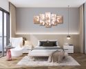 Canvas Wall Art for Living Room,Lily Flower Pictures Wall Decor,Floral Paintings Wall Decorations,Canvas Prints Framed Artwork for Bedroom,Ready to Ha