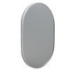 DunaWest 35 Inch Modern Oval Hanging Accent Wall Mirror with Metal Frame; Silver