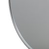 DunaWest 35 Inch Modern Oval Hanging Accent Wall Mirror with Metal Frame; Silver
