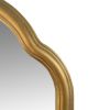 DunaWest Arched Top Handcrafted Metal Encased Accent Wall Mirror; Antique Gold