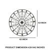 DunaWest 42 Inch Round Medallion Wall Mount Metal Accent Decor; Handmade Circle Design; Antique Black