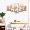 Canvas Wall Art for Living Room,Lily Flower Pictures Wall Decor,Floral Paintings Wall Decorations,Canvas Prints Framed Artwork for Bedroom,Ready to Ha
