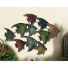 DunaWest Three Dimensional Hanging Metal Fish Wall Art Decor; Multicolor