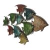 DunaWest Three Dimensional Hanging Metal Fish Wall Art Decor; Multicolor