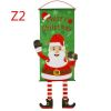 Christmas Tree Old Man Elf Hanging Cloth Window Wall Dress Up Hanging Cloth Window Decoration