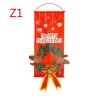 Christmas Tree Old Man Elf Hanging Cloth Window Wall Dress Up Hanging Cloth Window Decoration