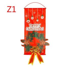 Christmas Tree Old Man Elf Hanging Cloth Window Wall Dress Up Hanging Cloth Window Decoration (size: Z1)