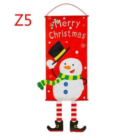 Christmas Tree Old Man Elf Hanging Cloth Window Wall Dress Up Hanging Cloth Window Decoration (size: Z5)