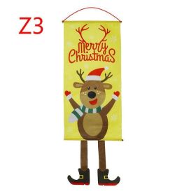 Christmas Tree Old Man Elf Hanging Cloth Window Wall Dress Up Hanging Cloth Window Decoration (size: Z3)