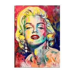 Portrait Art Marilyn Monroe Smoking Canvas Oil Painting Posters and  Cuadros Wall Art for Living Room Home Decor No Frame (size: 50x70cm)