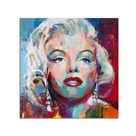Canvas Paintings hand painted Marilyn Monroe oil painting Wall Art Pictures on canvas home decor Wall decoration for living room (size: 100x100cm)