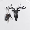 Wall Hanging Hook Vintage Deer Head Antlers For Hanging Key Deer Horns Hanger Rack Wall Decoration