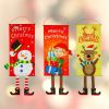 Christmas Tree Old Man Elf Hanging Cloth Window Wall Dress Up Hanging Cloth Window Decoration