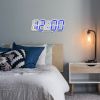 3D LED Display Digital Clock 12/24 Hour Nightlight Watch USB Alarm Clock Home