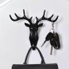 Wall Hanging Hook Vintage Deer Head Antlers For Hanging Key Deer Horns Hanger Rack Wall Decoration