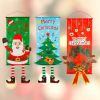 Christmas Tree Old Man Elf Hanging Cloth Window Wall Dress Up Hanging Cloth Window Decoration